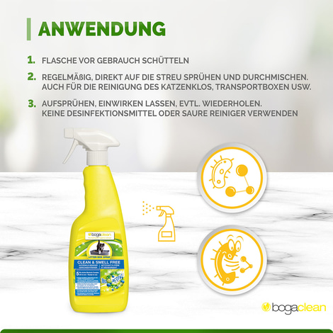 bogaclean Clean & Smell Litter Spray Katze 500 ml