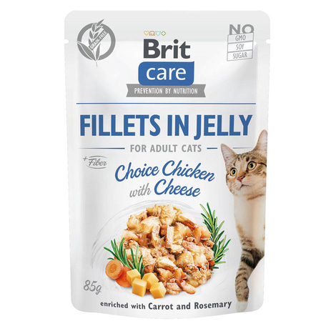 Brit Care Cat Fillets in Jelly Chicken & Cheese