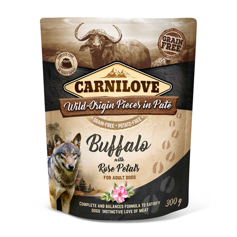 Carnilove Dog Pouch Paté - Buffalo with Rose Petals