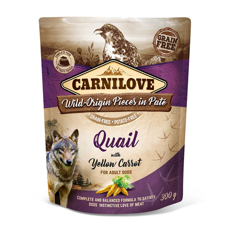 Carnilove Dog Pouch Paté - Quail with Yellow Carrot