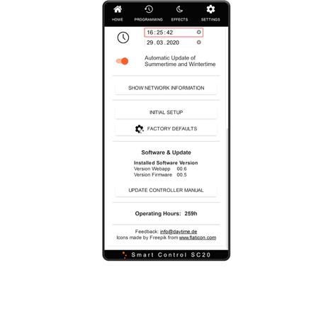 Daytime Smart Control SC20 für onex/matrix/pendix