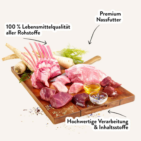 Dogs'n Tiger Abendbrot Nassfutter Lamm mit Pastinake
