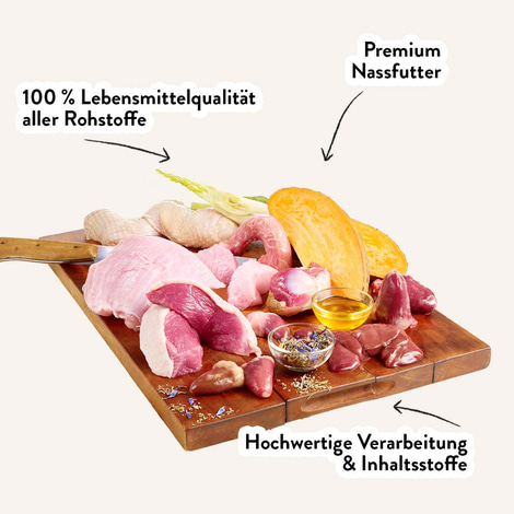 Dogs'n Tiger Gaumenfreude Nassfutter Geflügel mit Süßkartoffel