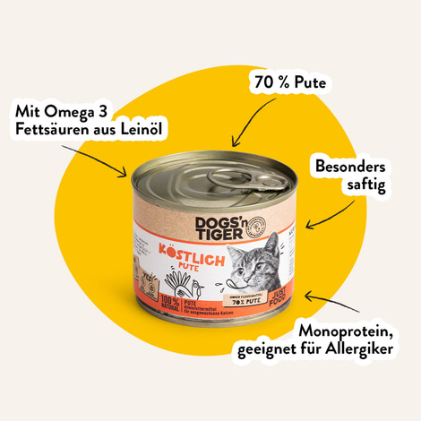 Dogs'n Tiger Köstlich Nassfutter Pute