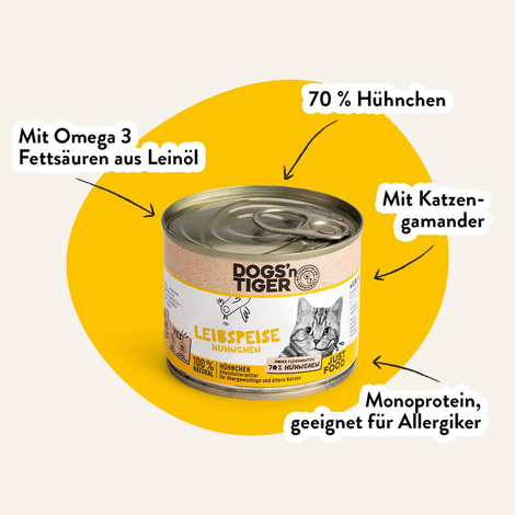 Dogs'n Tiger Leibspeise Nassfutter Huhn