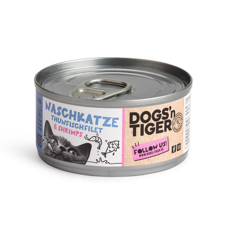Dogs'n Tiger Naschkatze Nassfutter Thunfischfilet & Shrimps