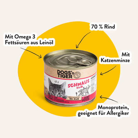 Dogs'n Tiger Schmaus Nassfutter Rind