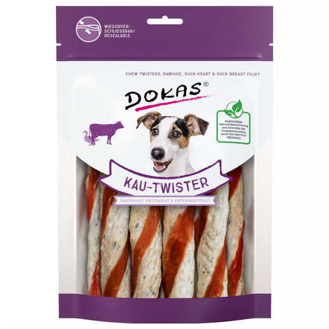Dokas Kau-Twister Rinderhaut, Entenherz & Entenbrustfilet