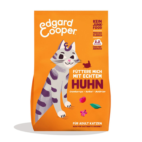 Edgard & Cooper Katze Trockenfutter Adult Freilandhuhn