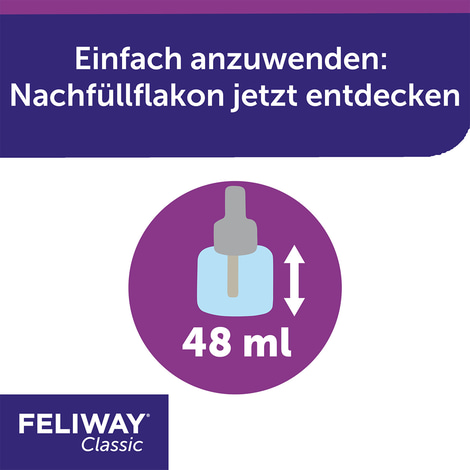 Feliway Classic Verdampfer 1 Monats-Nachfüllflakon 48ml