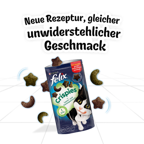 FELIX Crispies Katzensnack Lamm- und Gemüsegeschmack