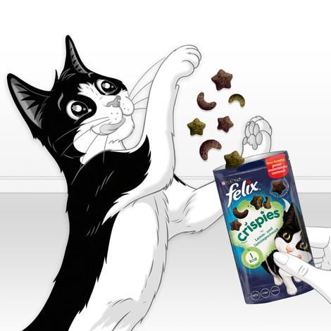 FELIX Crispies Katzensnack Lamm- und Gemüsegeschmack