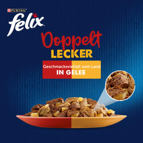 FELIX Doppelt Lecker in Gelee Geschmacksvielfalt vom Land 120x85g