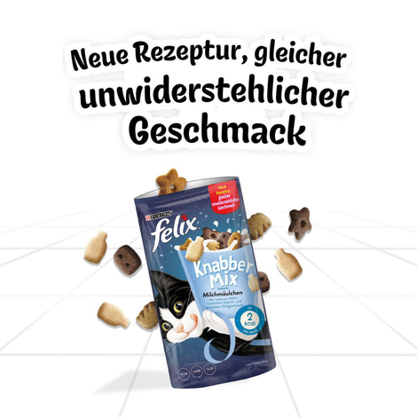 FELIX KnabberMix Milchmäulchen Katzensnack bunter Mix
