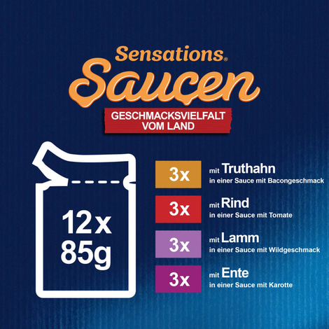 FELIX Sensations Saucen Geschmacksvielfalt vom Land 12x85g