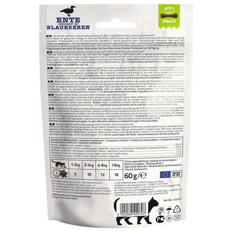 GimCat Soft Snacks Ente mit Blaubeeren