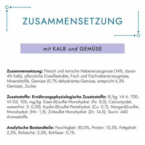 GOURMET Perle Erlesene Streifen in Sauce mit Kalb und Gemüse