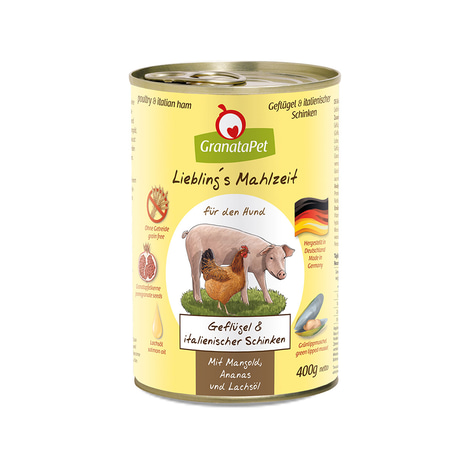 GranataPet Liebling's Mahlzeit Geflügel und italienischer Schinken