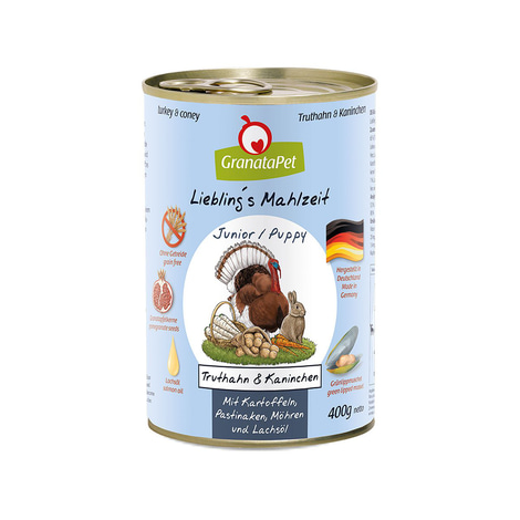 GranataPet Liebling's Mahlzeit Junior Truthahn und Kaninchen