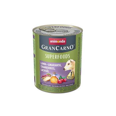 animonda GranCarno superfoods Lamm + Amarant + Cranberry + Lachsöl
