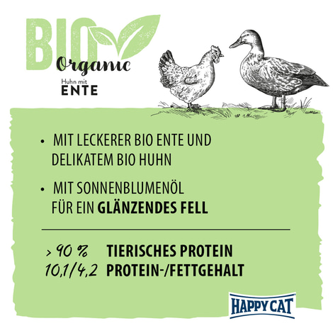 Happy Cat Bio Pouch Huhn & Ente