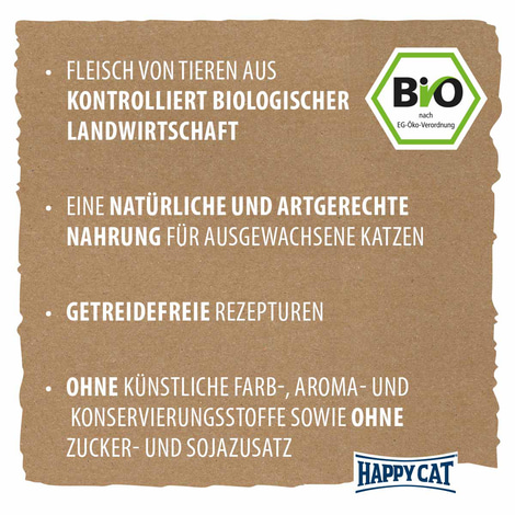 Happy Cat Bio Pouch Huhn & Ente