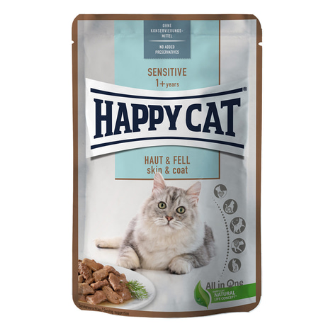 Happy Cat Sensitive Meat in Sauce Haut & Fell Pouch