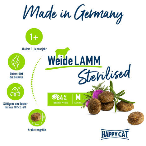 Happy Cat Sterilised Adult Weide Lamm