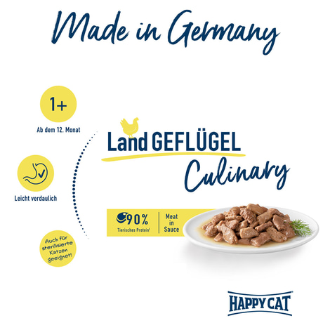 Happy Cat Tray Culinary Meat in Sauce Land Geflügel