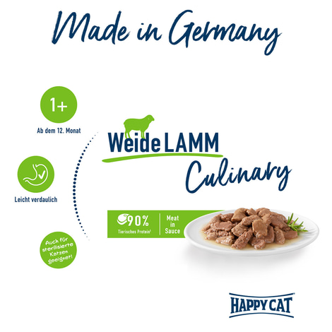 Happy Cat Tray Culinary Meat in Sauce Weide Lamm