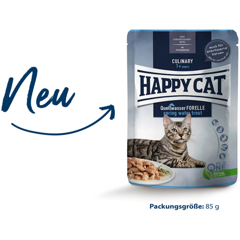 Happy Cat Culinary Meat in Sauce Quellwasser Forelle