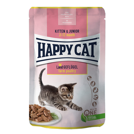 Happy Cat Tray Kitten & Junior Land Geflügel