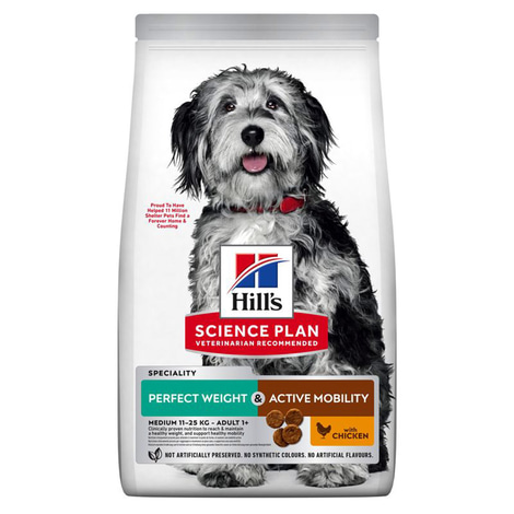 Hill's Science Plan Hund Perfect Weight + Active Mobility Medium Adult Huhn 2,5kg