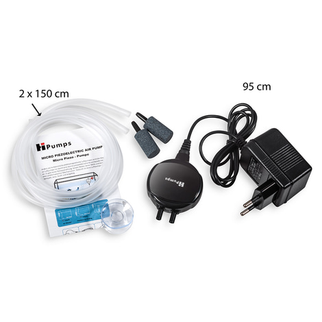 HPumps Belüfterpumpe Nano Piezo Zweikanal 2x13l/h