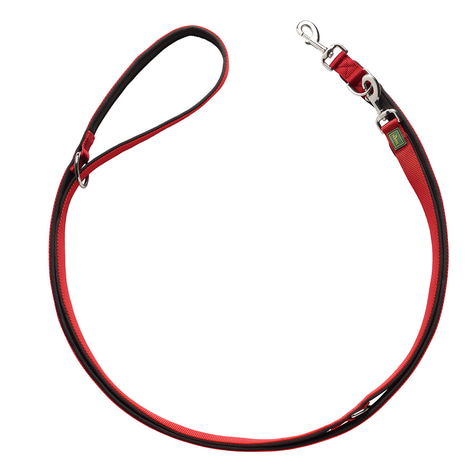 Hunter verstellbare Führleine Neopren Rot/Schwarz