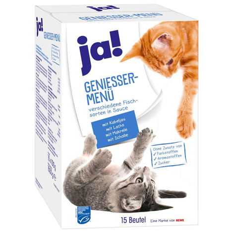 ja! Genießer Menü Multipack Fisch in Sauce 15x100g