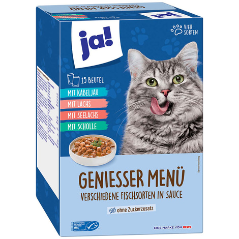 ja! Genießer Menü Multipack Fisch in Sauce 15x100g