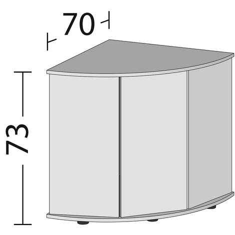 Juwel Eck-Aquarium Unterschrank SBX für Trigon 190 helles Holz