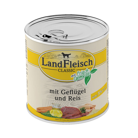 Landfleisch Nassfutter Dog Pur Geflügel & Reis extra mager