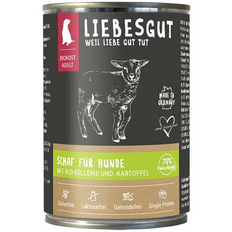 Liebesgut Adult Hund mit Schaf, Sellerie und Kartoffeln