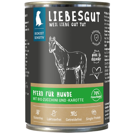 Liebesgut Sensitiv Hund mit Pferd, Zucchini und Karotte