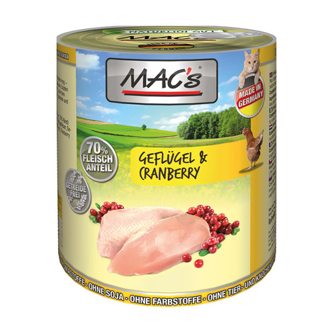 MAC's Cat Fleischmenü Geflügel und Cranberry