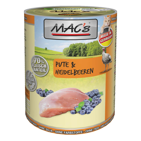 MAC's Cat Fleischmenü Pute und Heidelbeeren