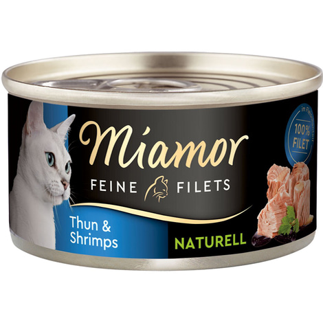 Miamor Feine Filets Naturelle Thunfisch und Shrimps