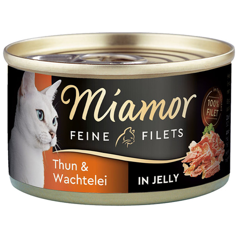 Miamor Feine Filets in Jelly Thunfisch und Wachtelei 100g