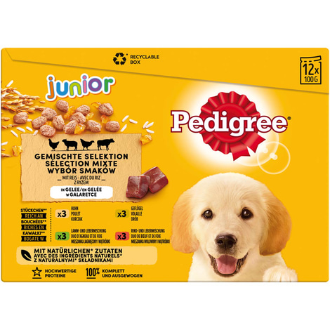 PEDIGREE Pouch Junior Gem. Selektion Multipack