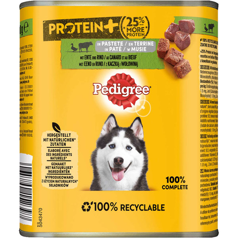 PEDIGREE Protein+ Pastete Ente & Rind