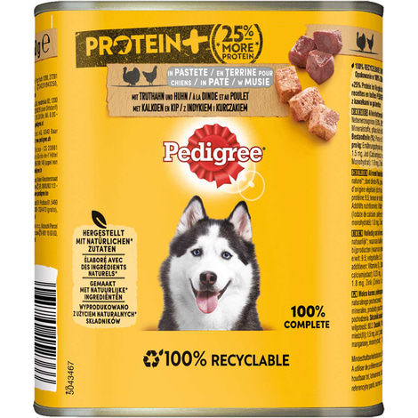 PEDIGREE Protein+ in Pastete Truthahn & Huhn