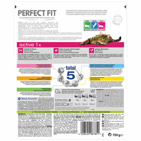 Perfect Fit Katzenfutter Active 1+ reich an Rind