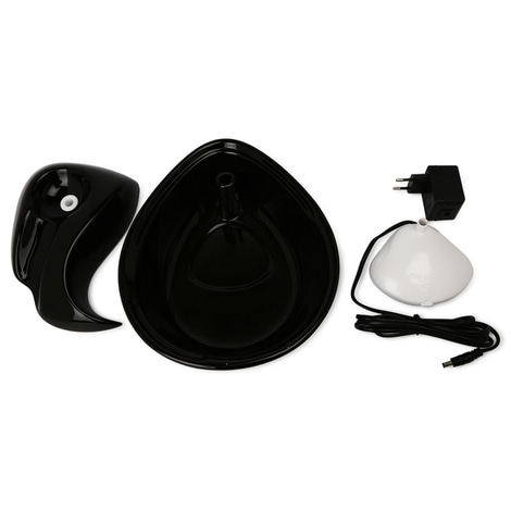 Pioneer Pet Keramik Trinkbrunnen Rain Drop Style 1,8 l schwarz